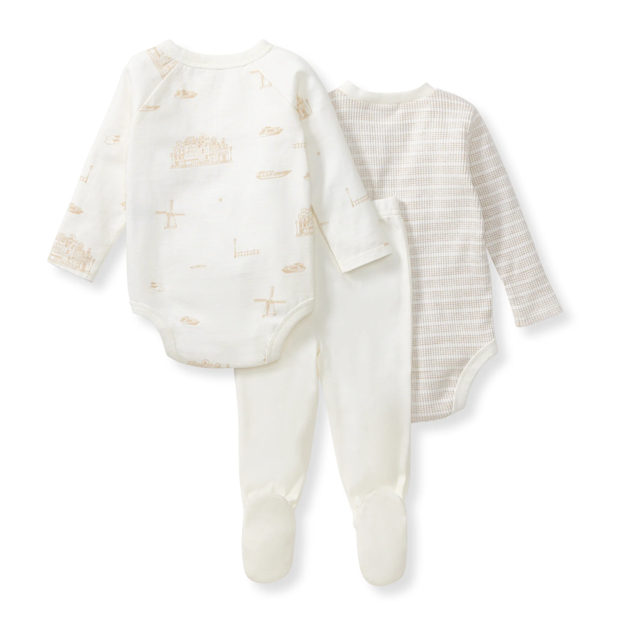 Amsterdam 3 Piece Bodysuit & Pant Set - Eggshell - Image 3