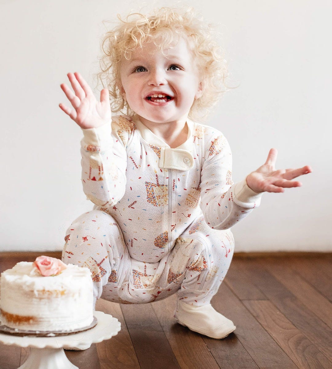 Birthday Cake Organic Cotton One-Piece Sleeper - Image 5