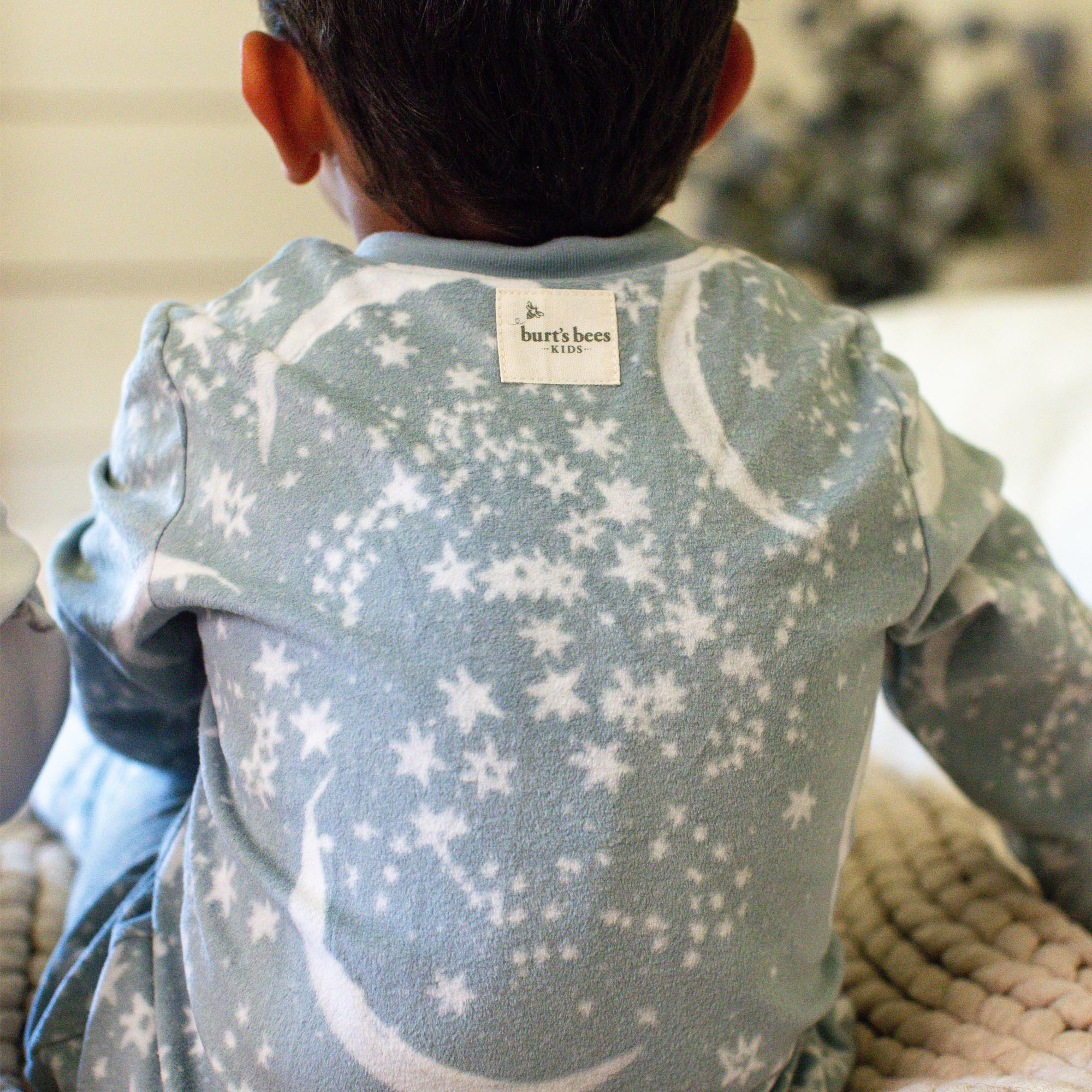 Celestial Moon polarbee™ Repreve® Microfleece Pajamas - Mountain Blue - Image 4