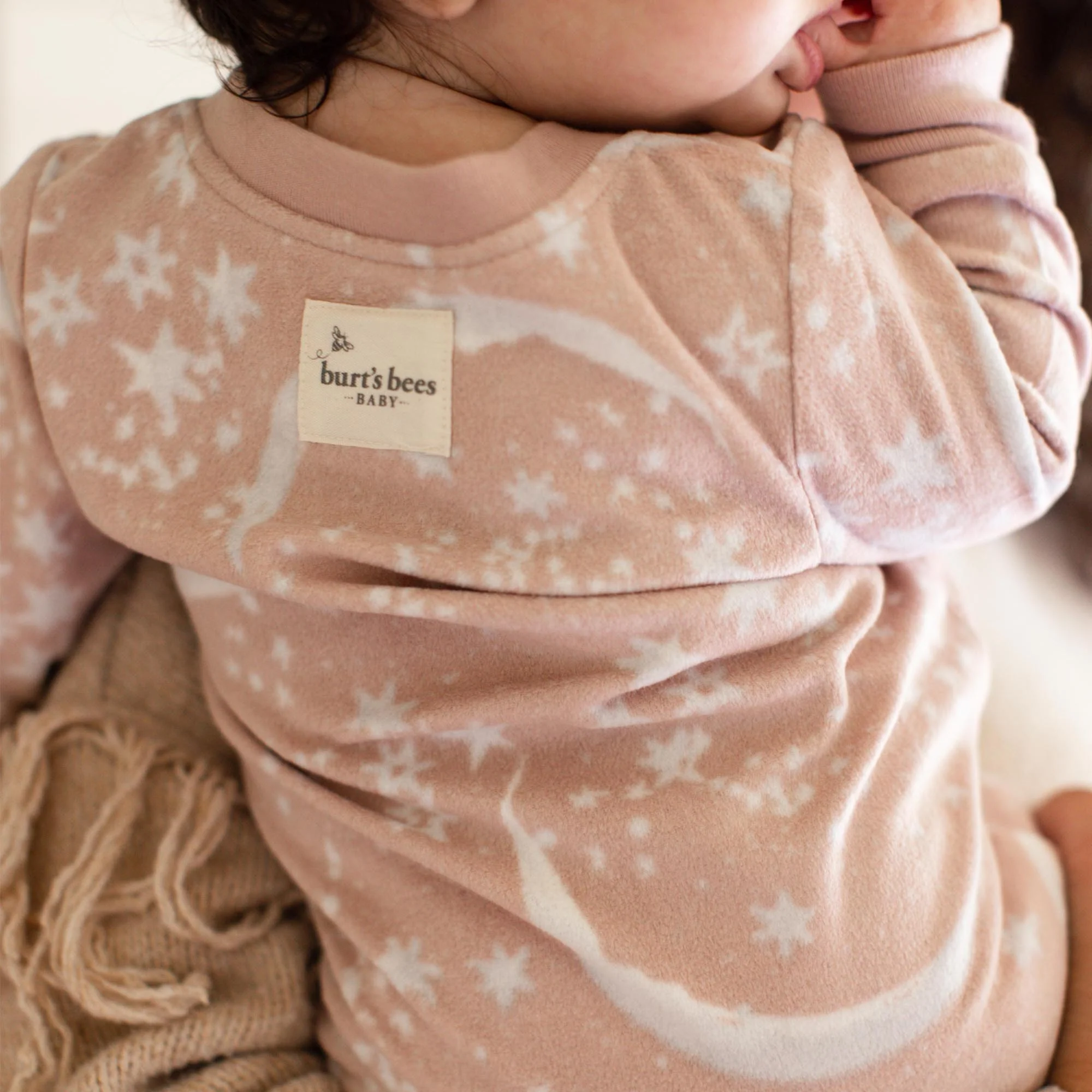 Celestial Moon polarbee⢠Repreve® Microfleece Pajamas - Organic Rose - Image 5
