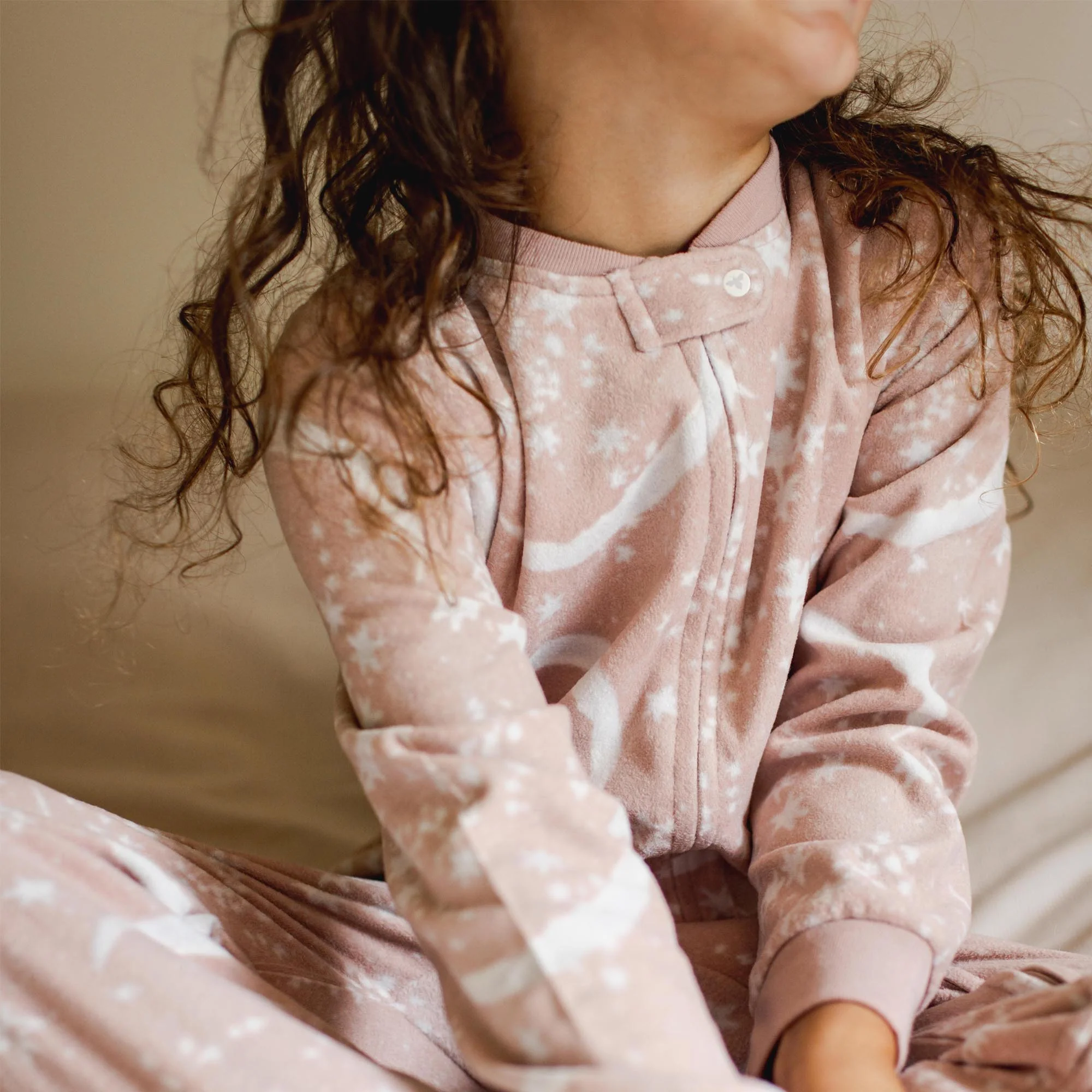 Celestial Moon polarbee⢠Repreve® Microfleece Pajamas - Organic Rose - Image 7