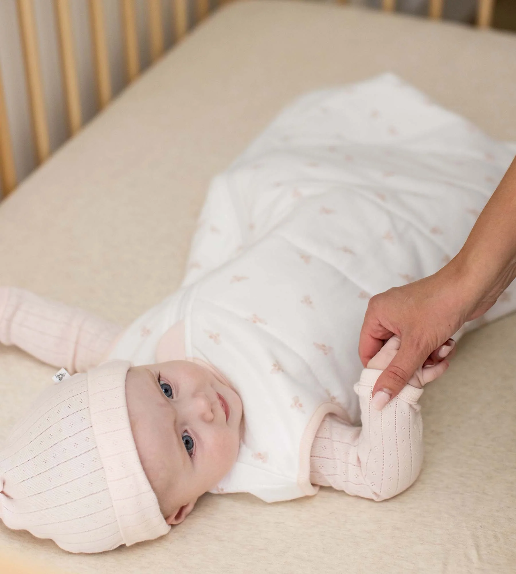 Golden Bee Organic Warmer Beekeeper™ Wearable Baby Blanket - Ranunculus - Image 6