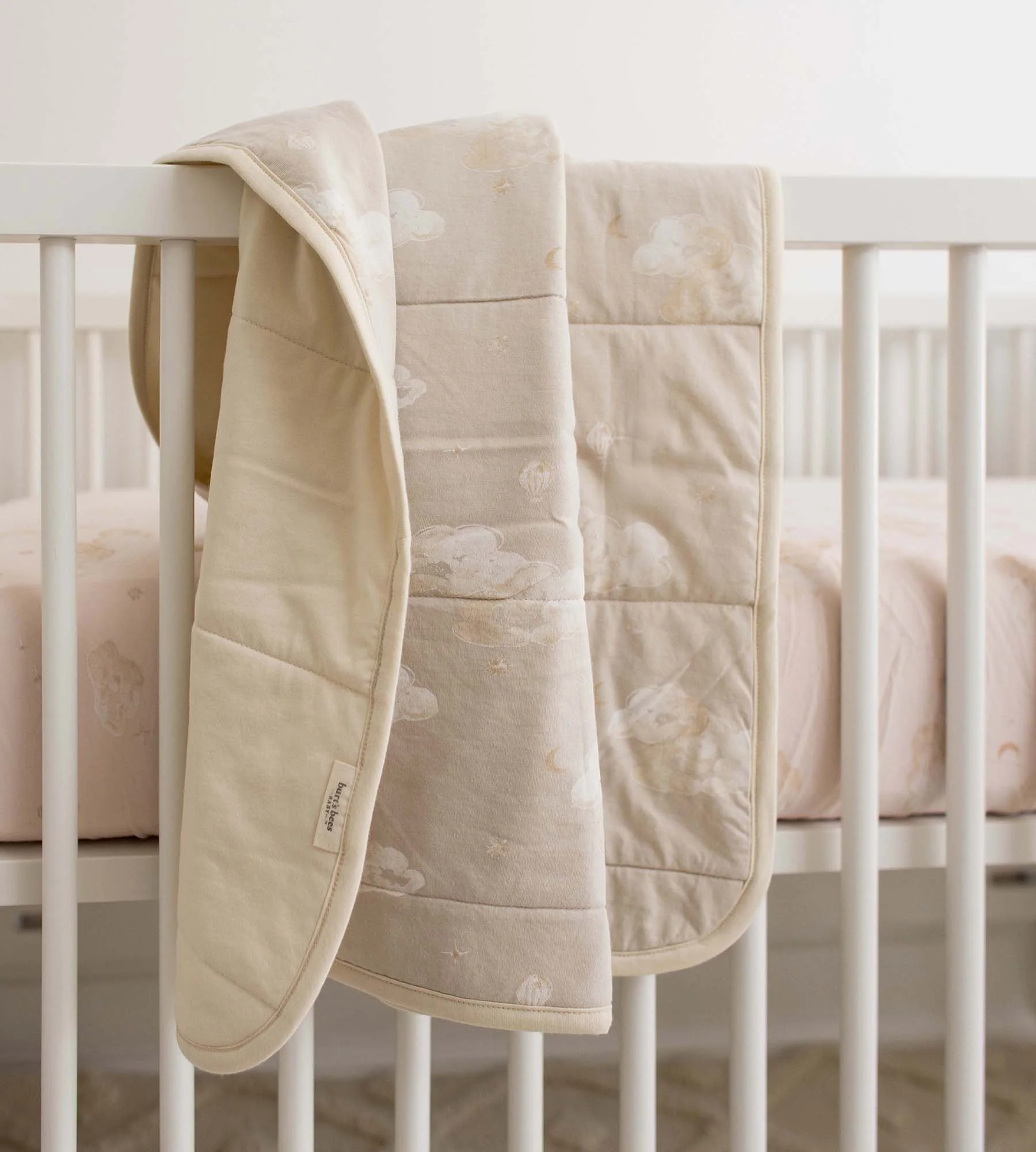 Good Night Sky Organic Cotton Reversible Baby Blanket - Image 2