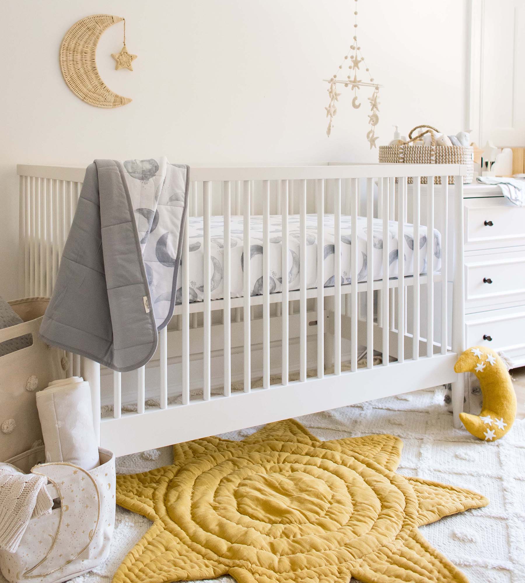 Hello Moon Organic Cotton BEESNUG® Fitted Crib Sheet - Image 2