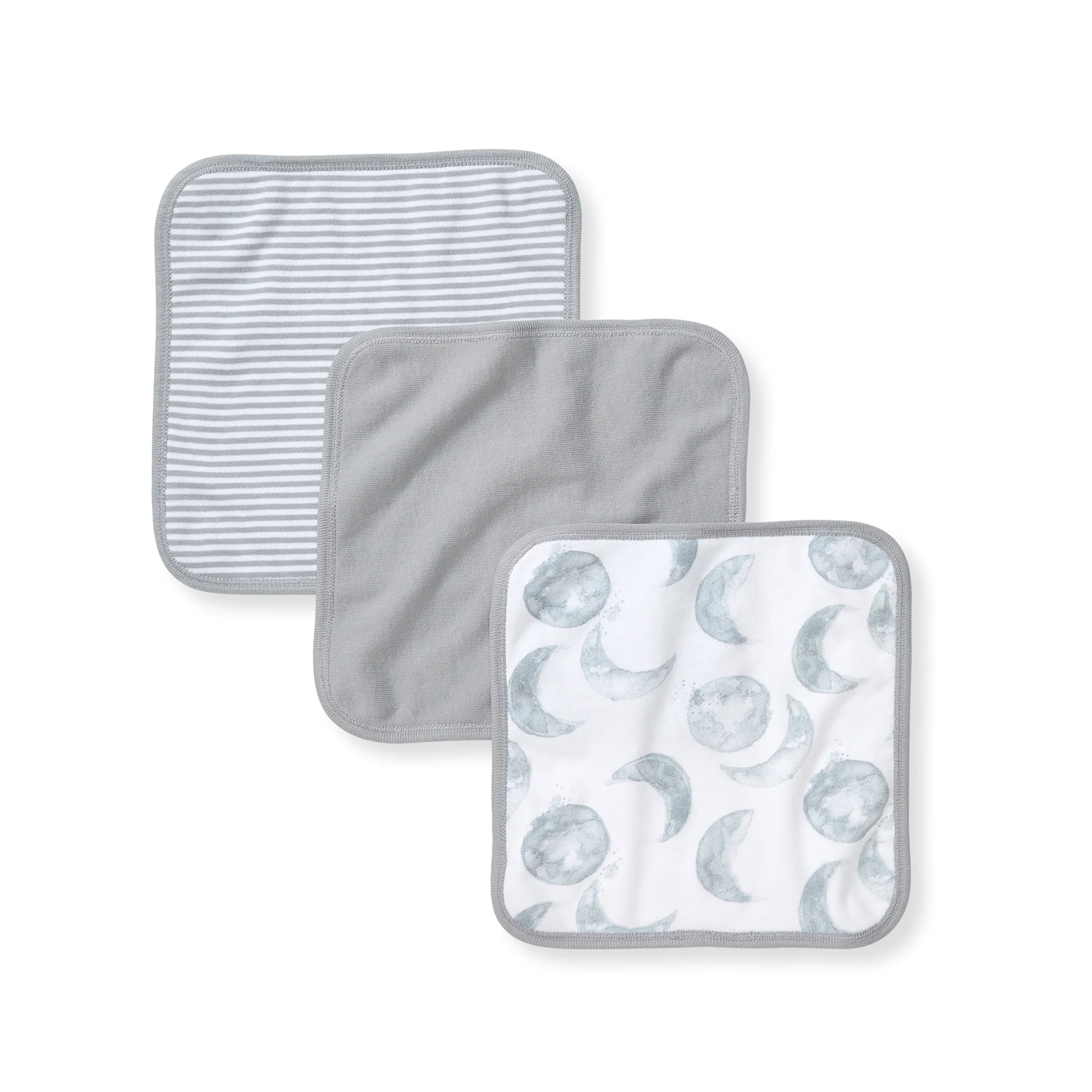 Hello Moon Organic Cotton Knit Terry Washcloths 3 Pack