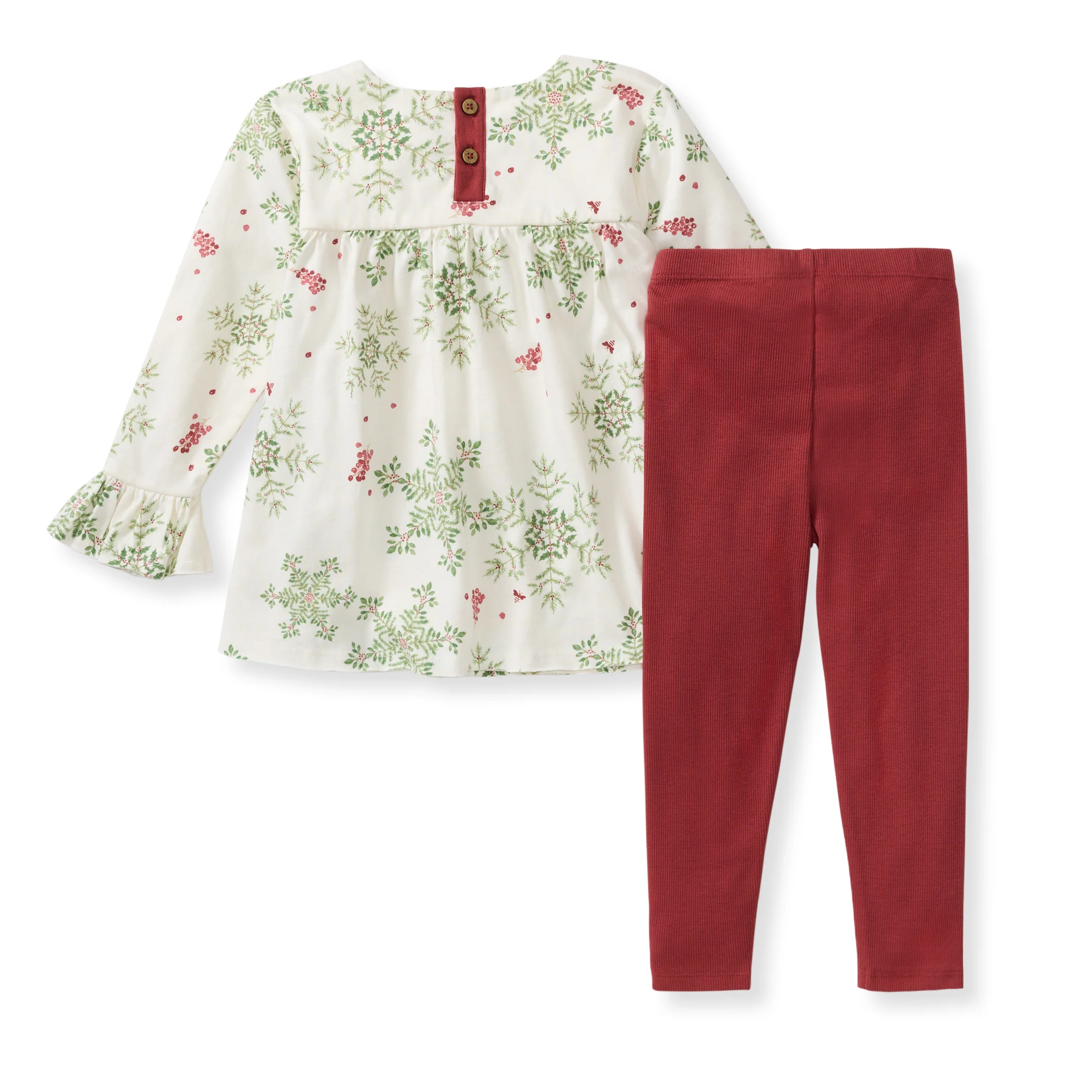 Holiday Snowflakes Organic Tunic & Pants Set - Image 3