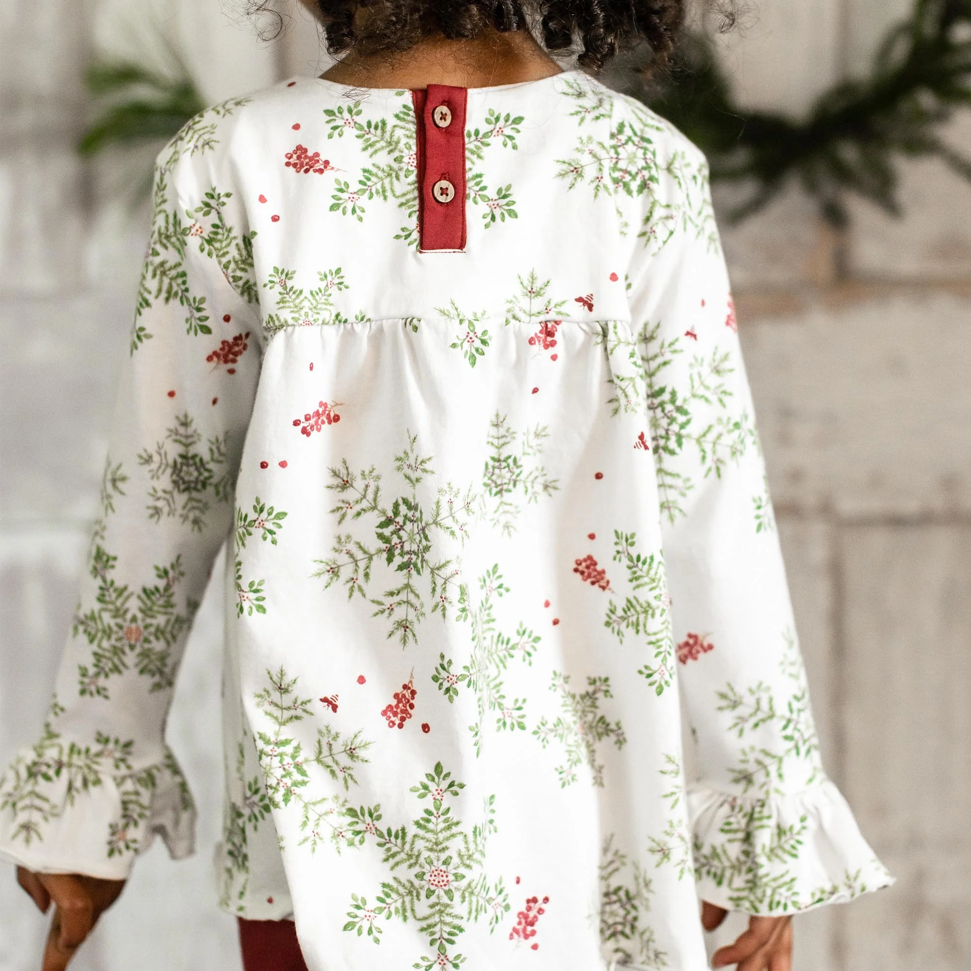 Holiday Snowflakes Organic Tunic & Pants Set - Image 9