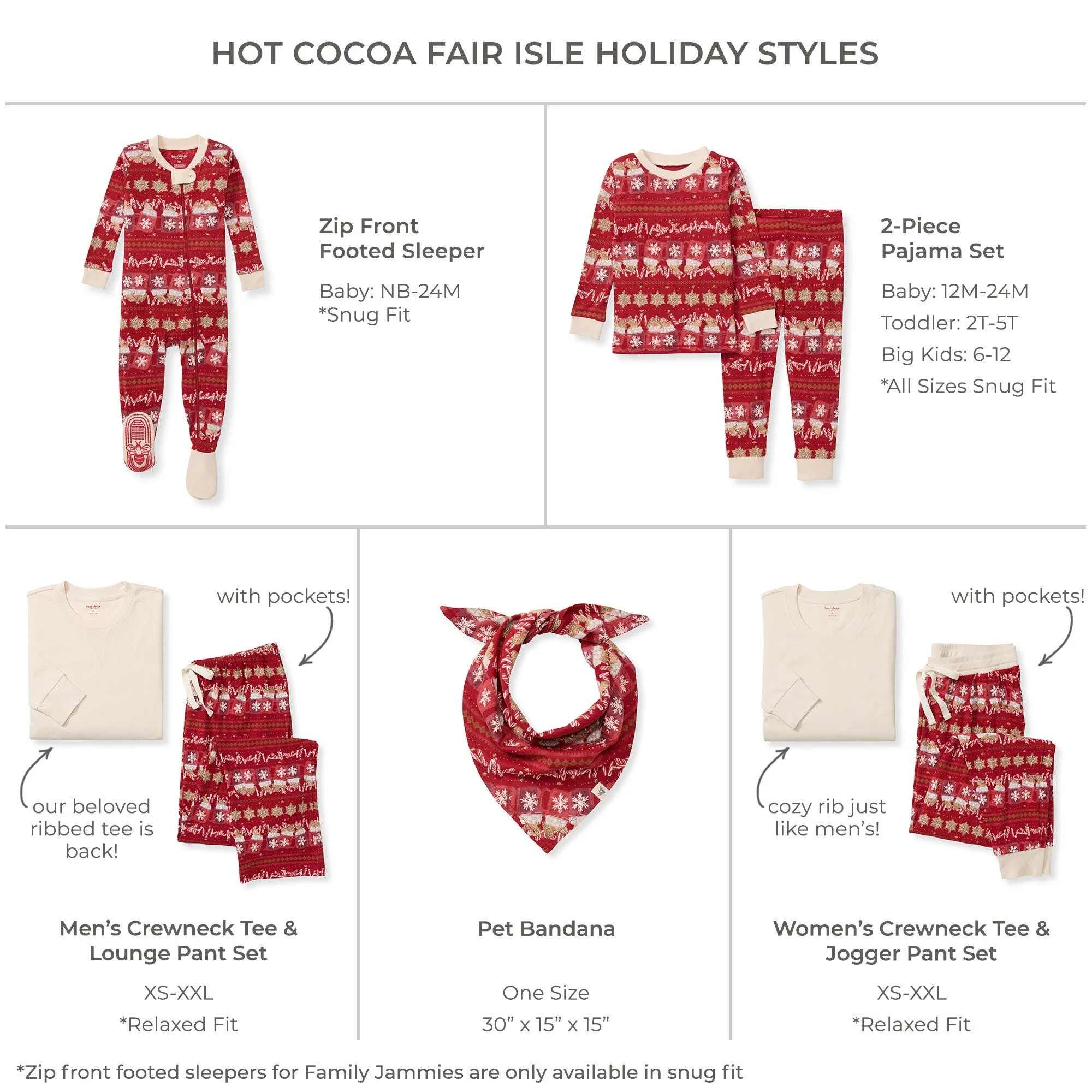 Hot Cocoa Fair Isle Matching Men's Pajamas - Image 3