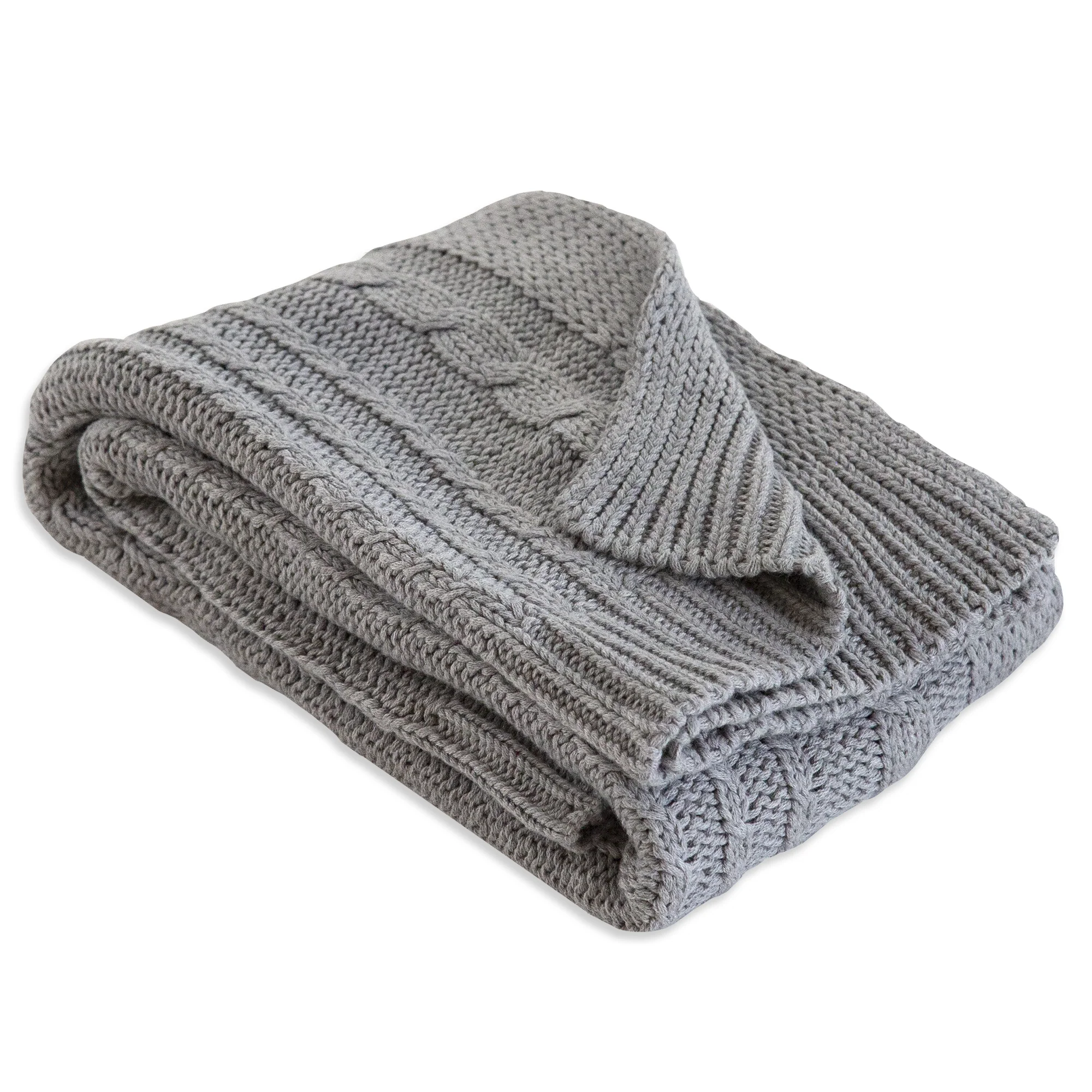 Organic Cotton Cable Knit Baby Blanket