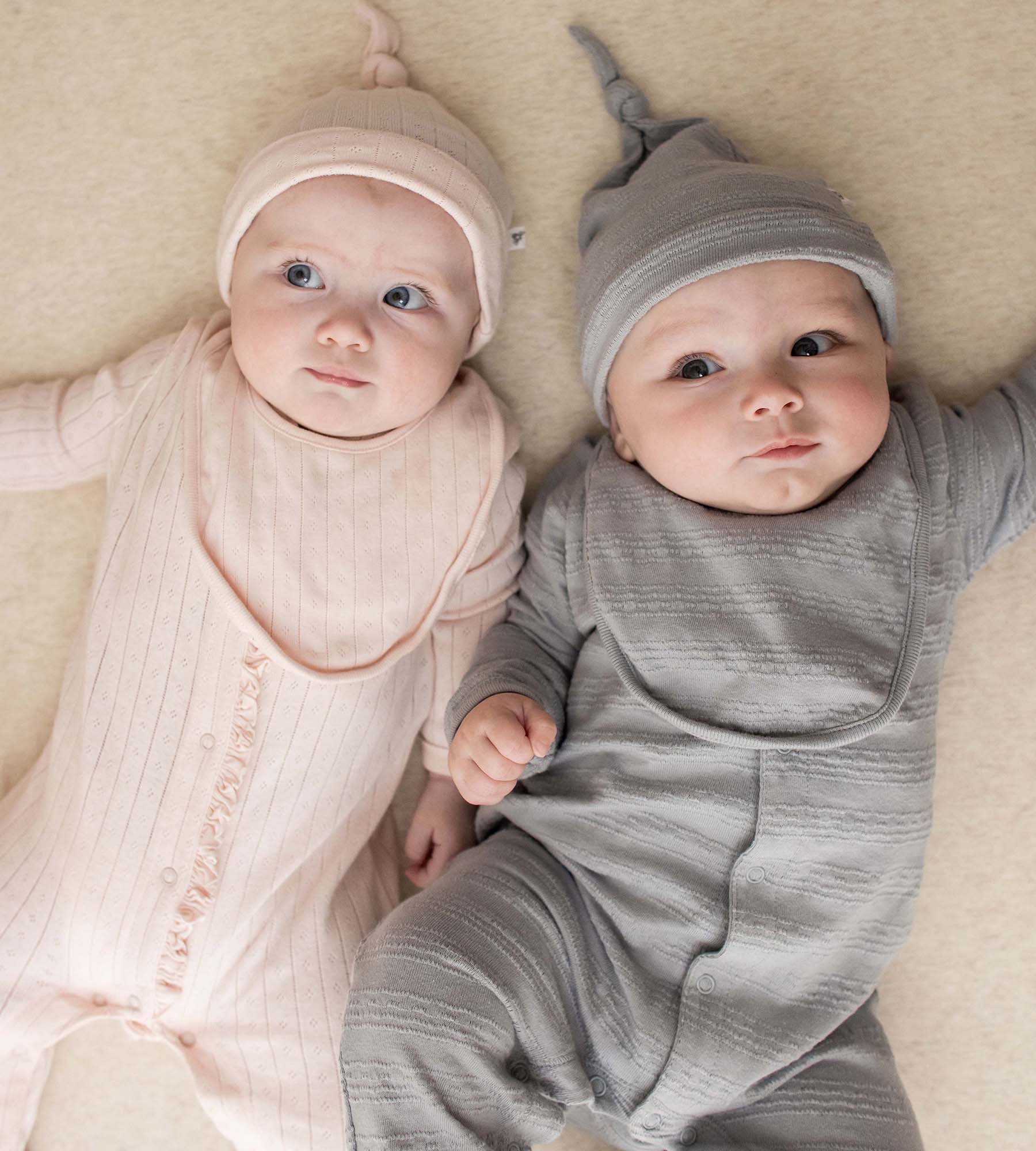 Organic Cotton Jumpsuit, Bib & Hat 3 Piece Set - Quarry - Image 7