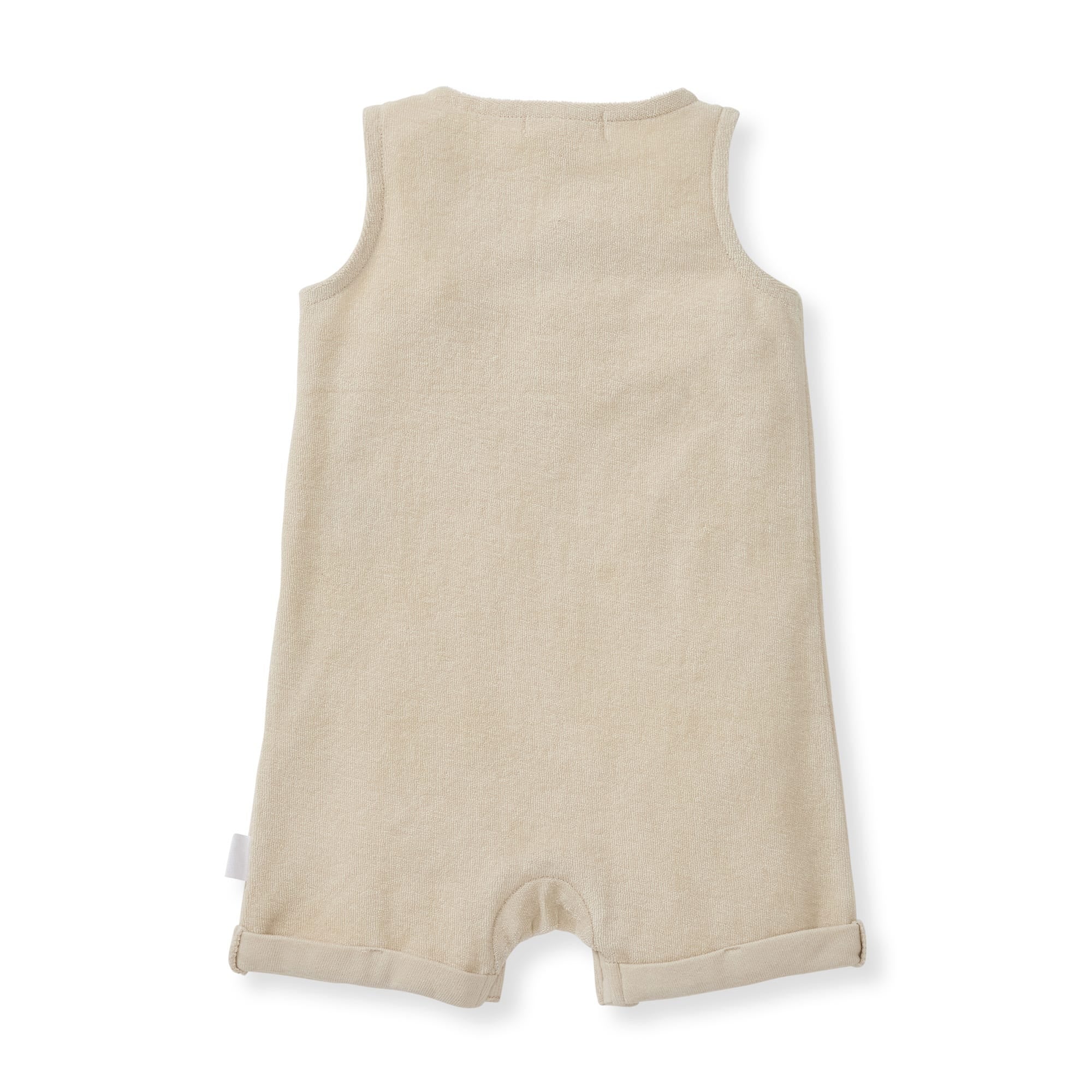Organic Cotton Terry Romper - Fossil - Image 3