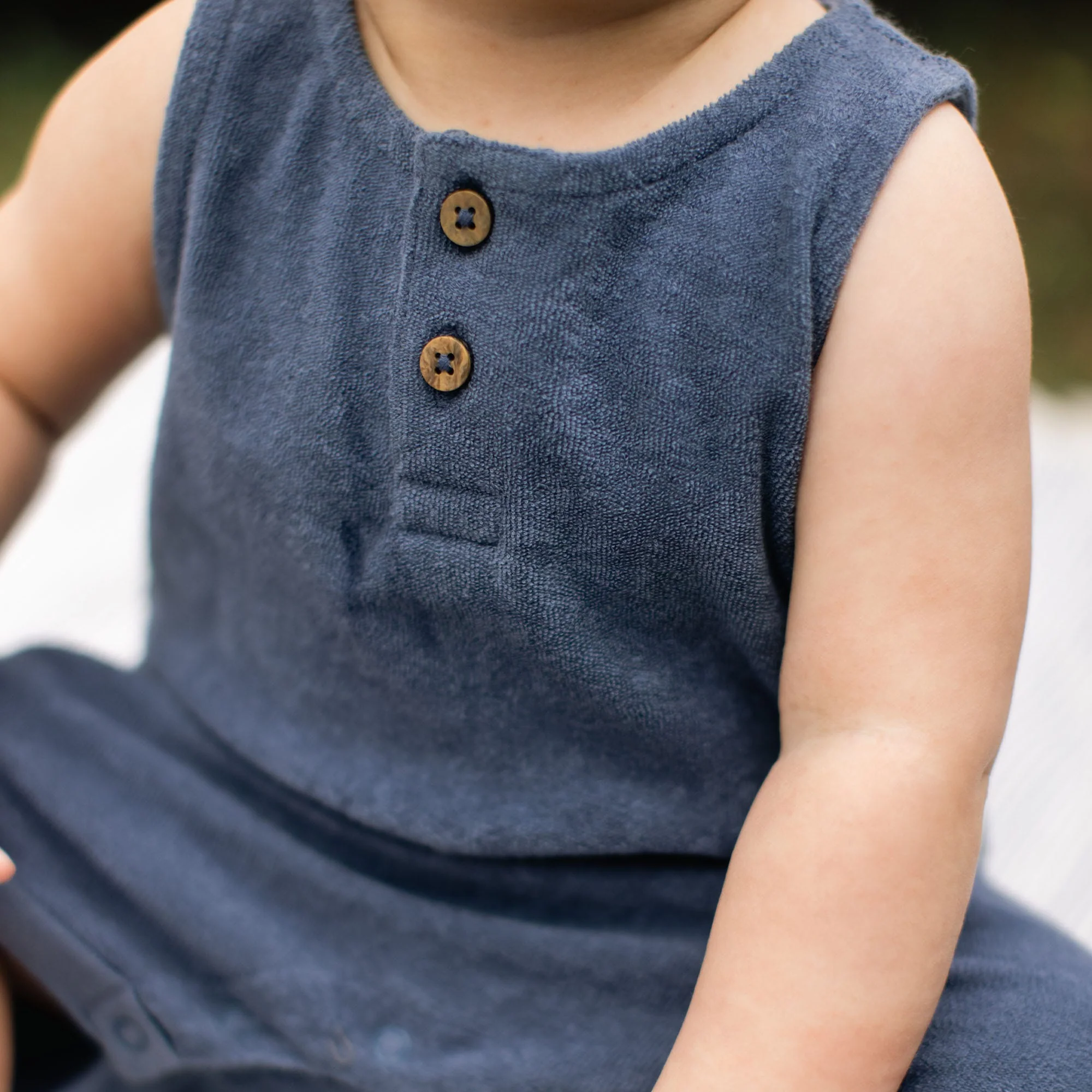 Organic Cotton Terry Romper - Underwater - Image 5