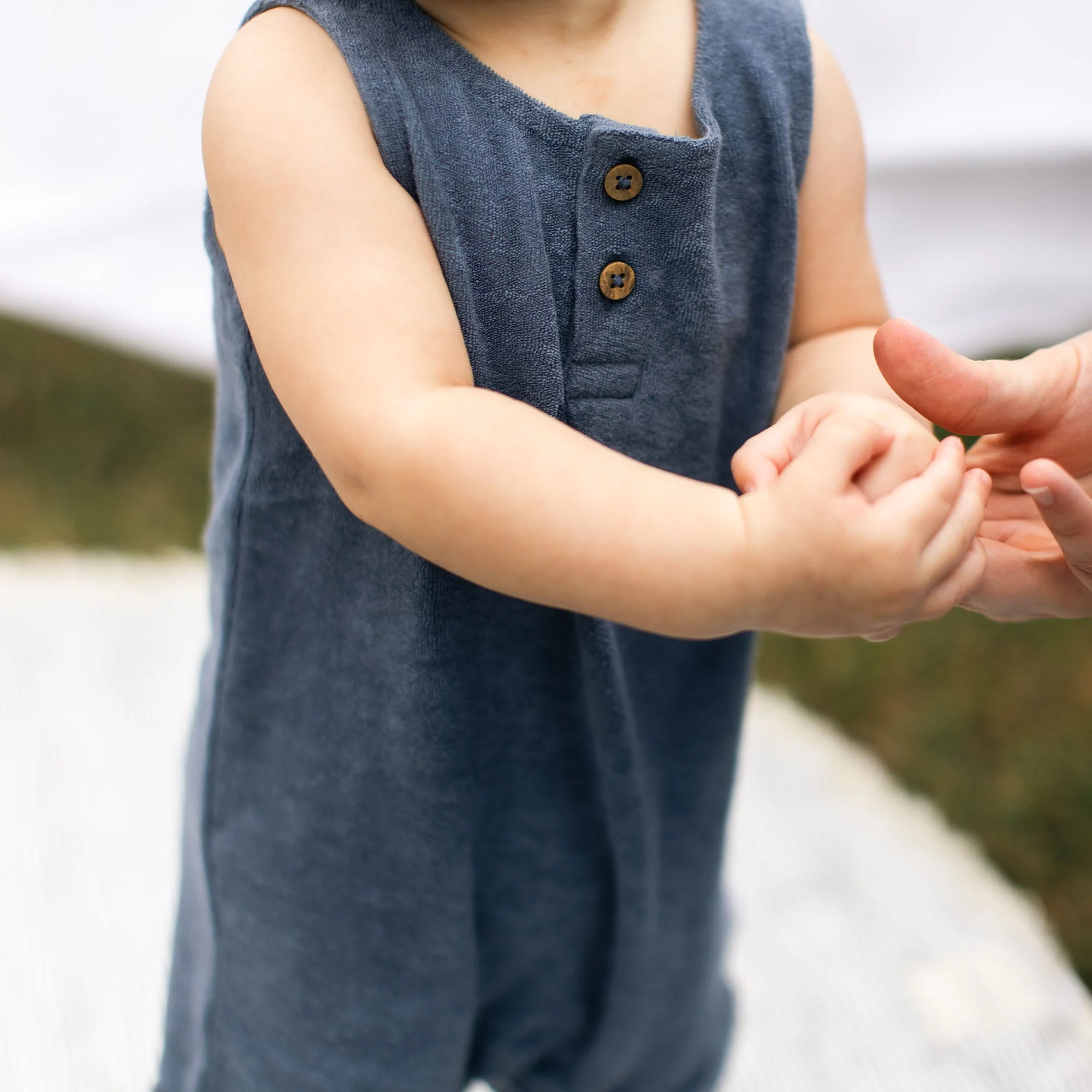 Organic Cotton Terry Romper - Underwater - Image 6