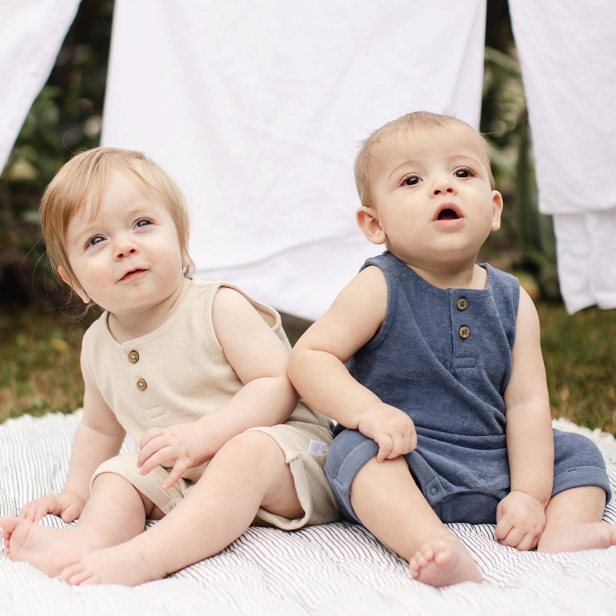 Organic Cotton Terry Romper - Underwater - Image 7
