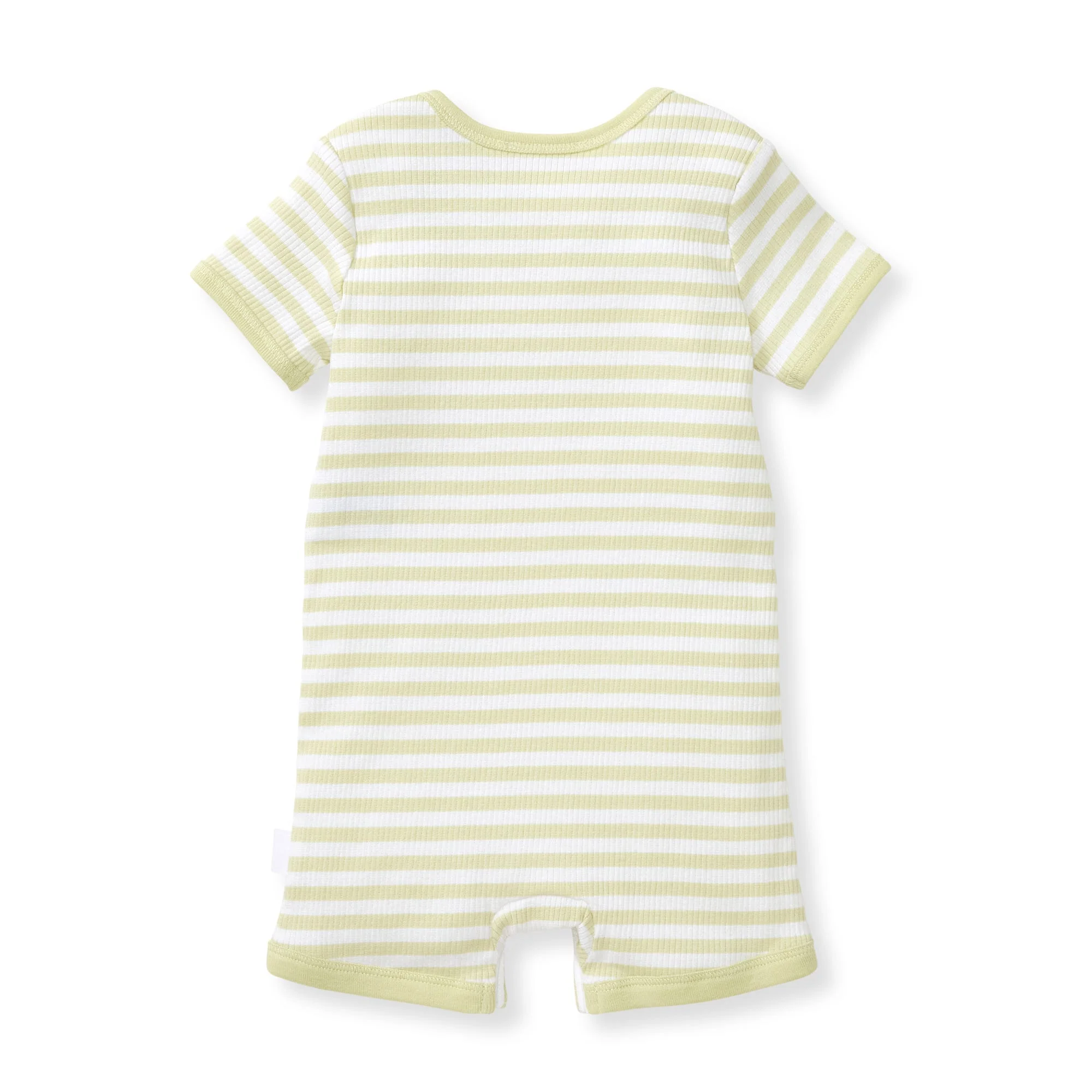 Rib Stripe Organic Cotton Baby Romper - Image 3