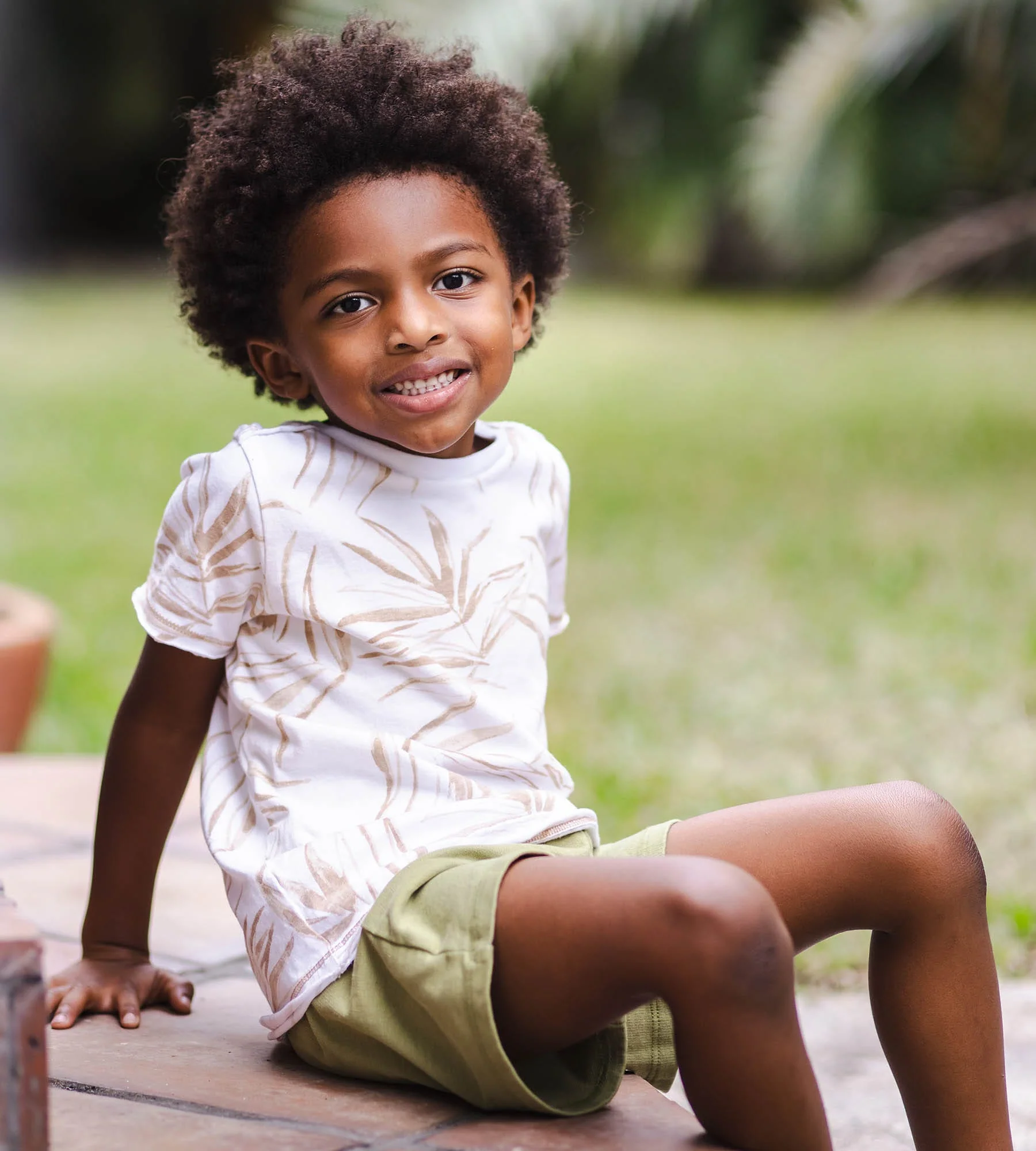 Shady Palms Organic Boy Top & Shorts Set - Image 4
