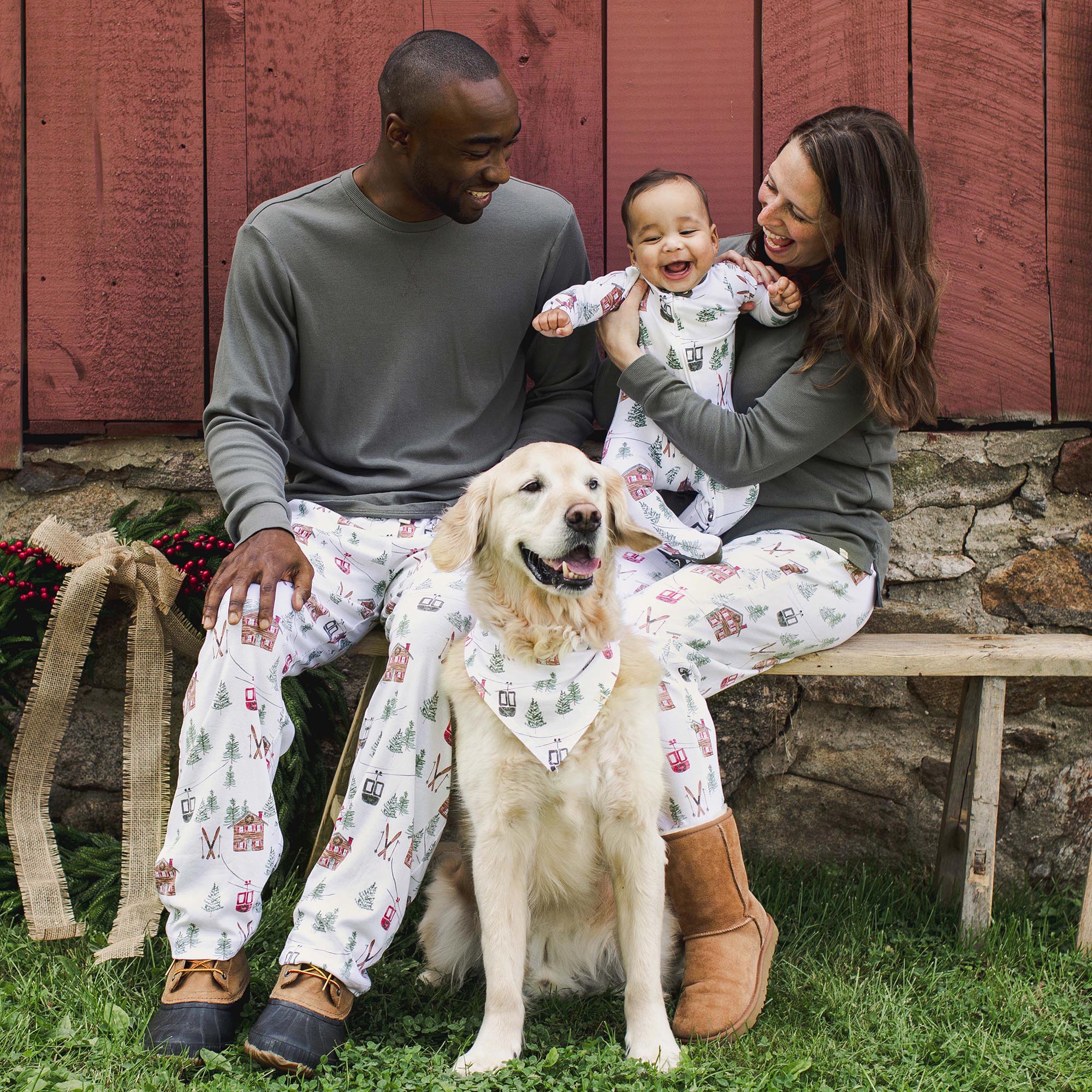 Ski The Alps Matching Family Pajamas - Image 5