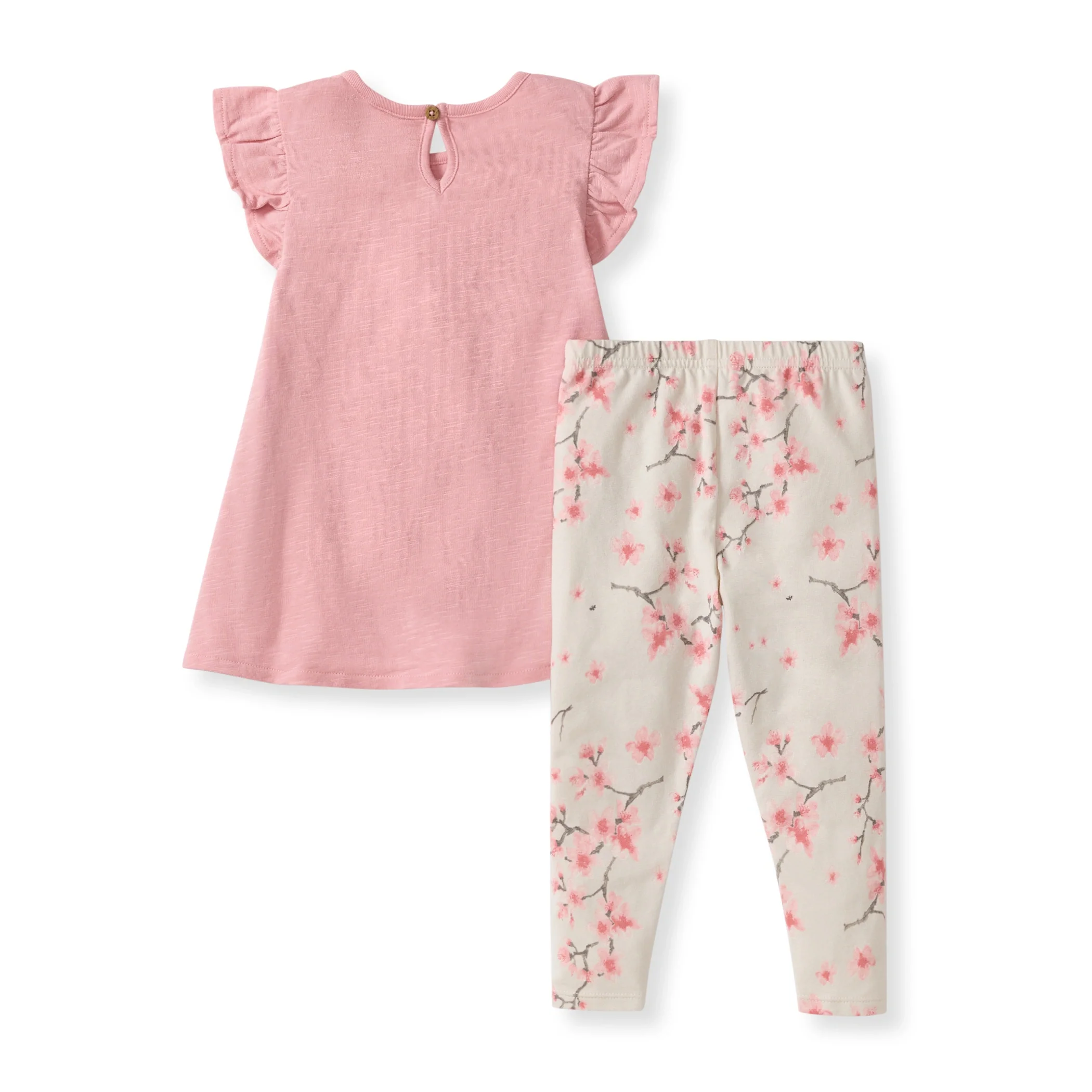 Slub Tunic & Cherry Blossoms Pants Set - Image 3