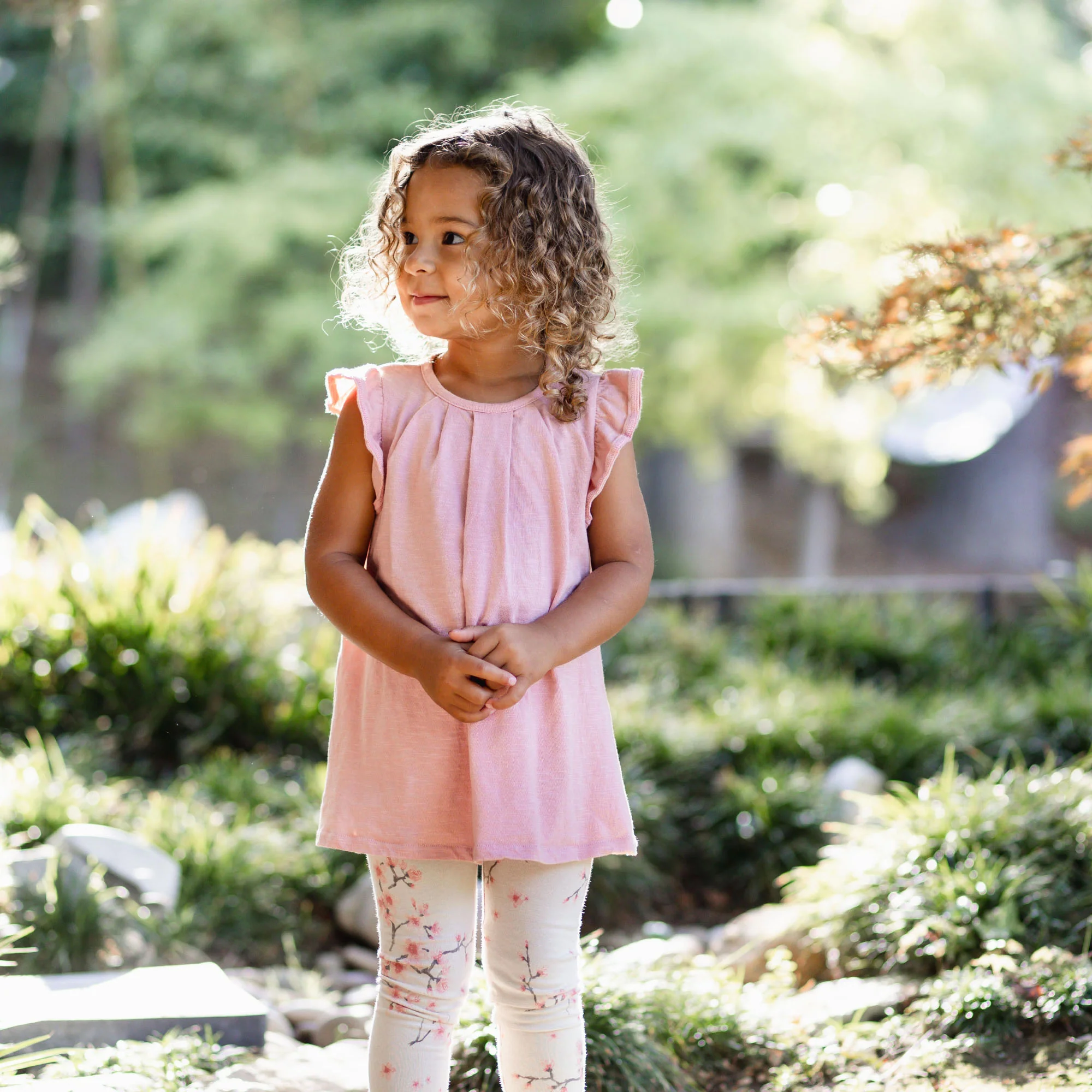 Slub Tunic & Cherry Blossoms Pants Set - Image 7