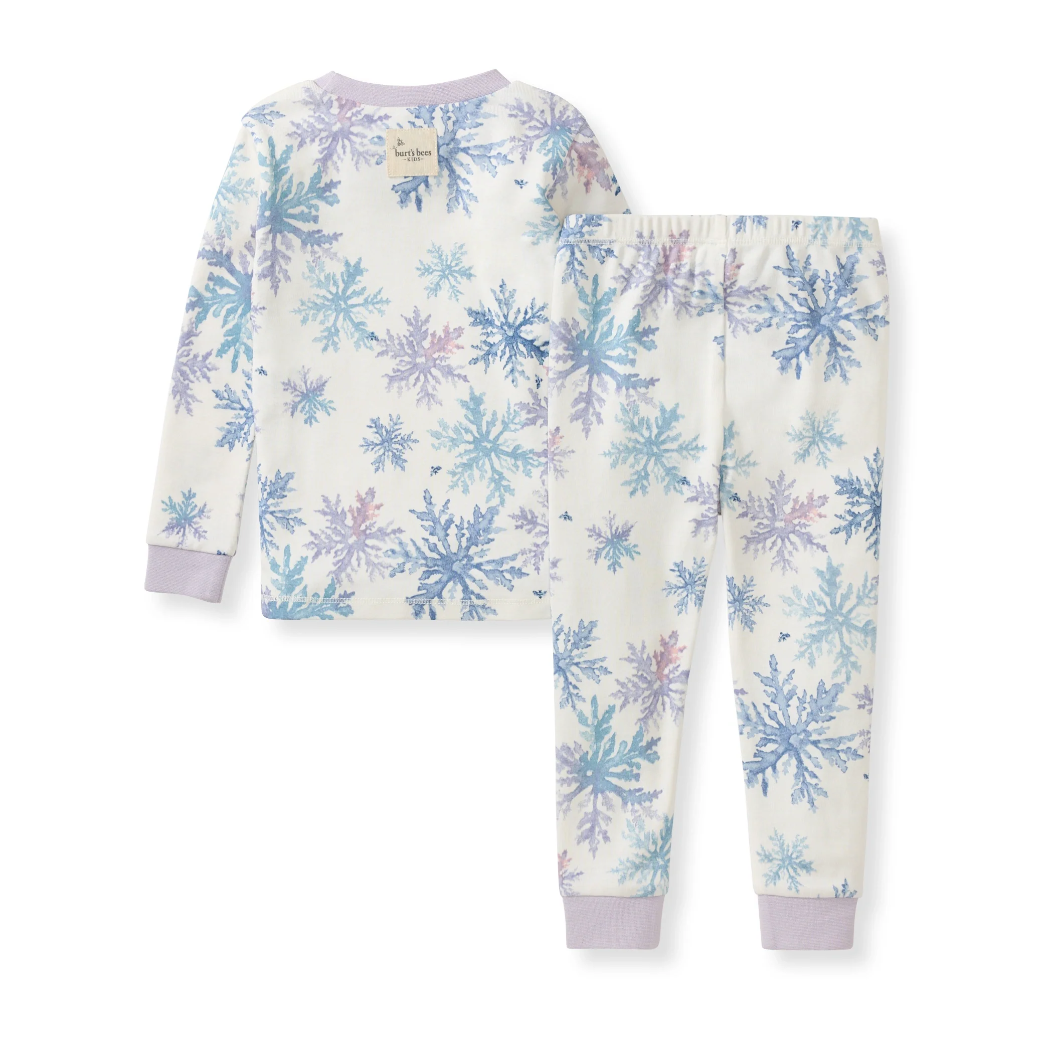 Snowflake Flurries Organic Cotton Two-Piece Pajamas - Image 4