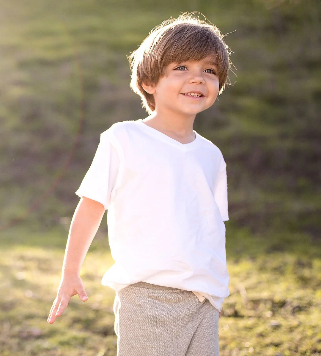 Short Sleeve Organic Cotton V Neck Tees 3 Pack - Image 3