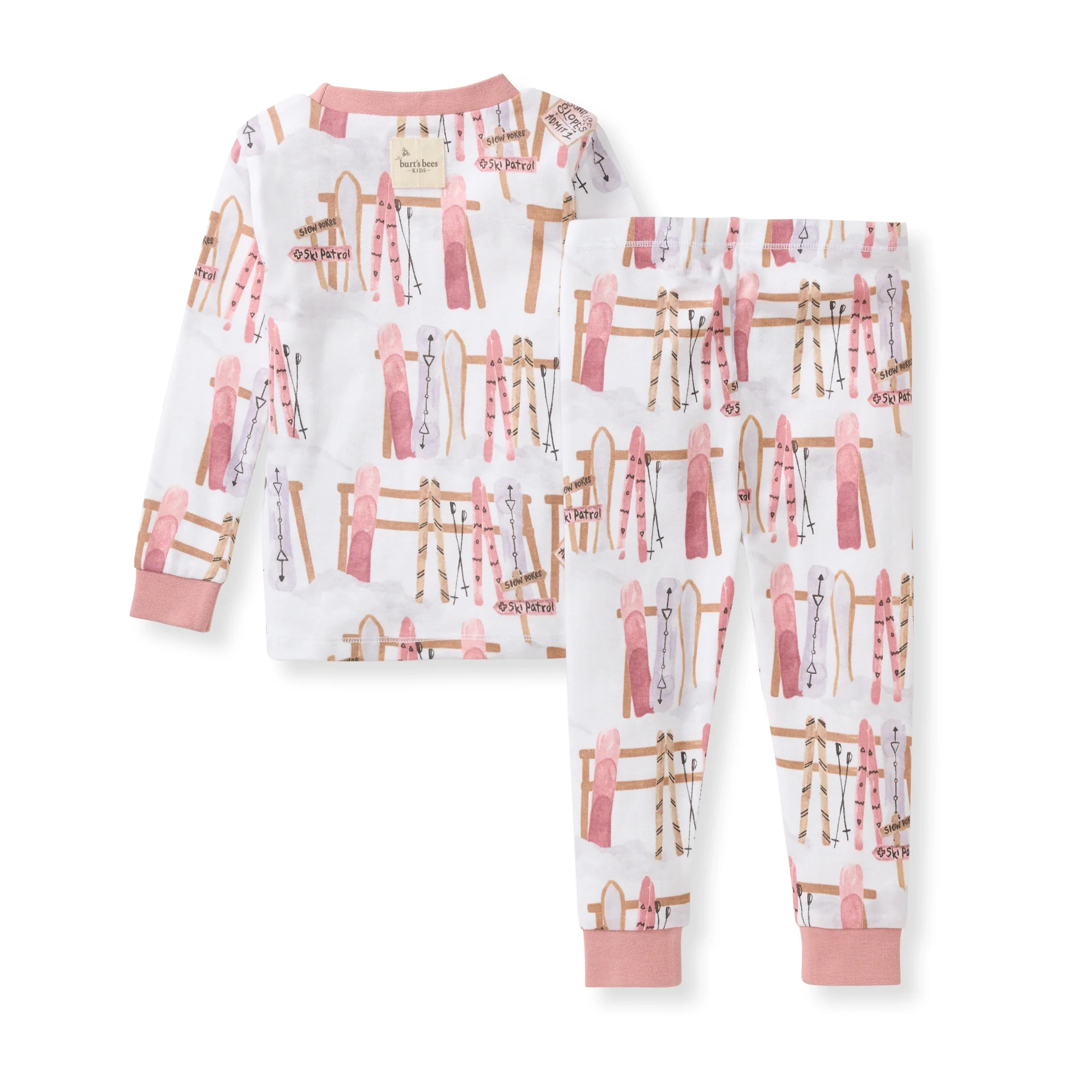 Sunrise Slopes Organic Cotton Two-Piece Pajamas - Organic Rose - Image 3